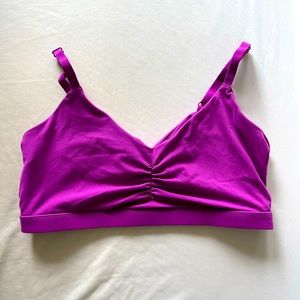 Fabletics purple cross-back sports bra